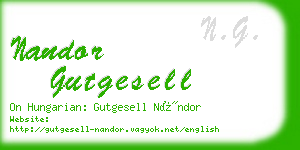 nandor gutgesell business card